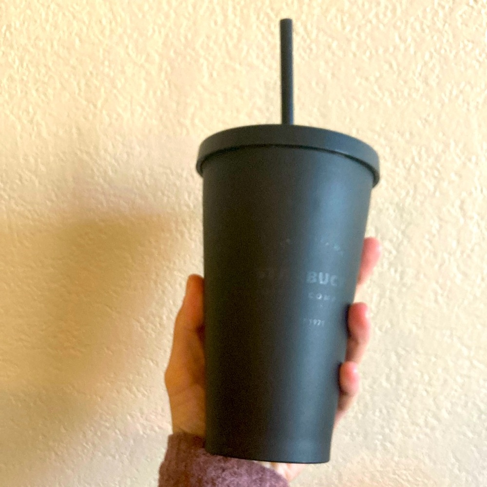 black Starbucks cold cup. ☕️